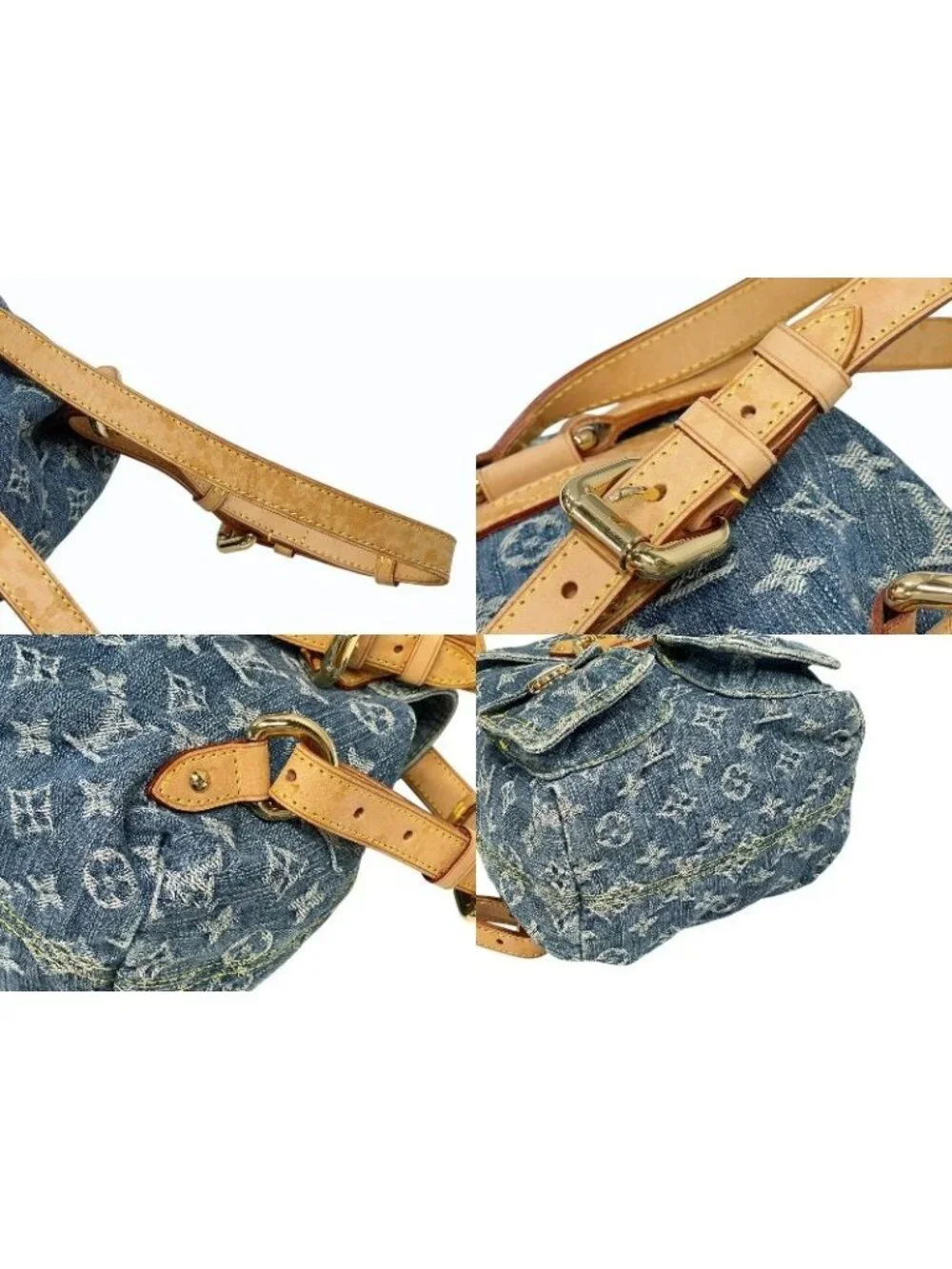 Louis Vuitton Mini Backpack a Dos PM Monogram Denim Indigo Gold